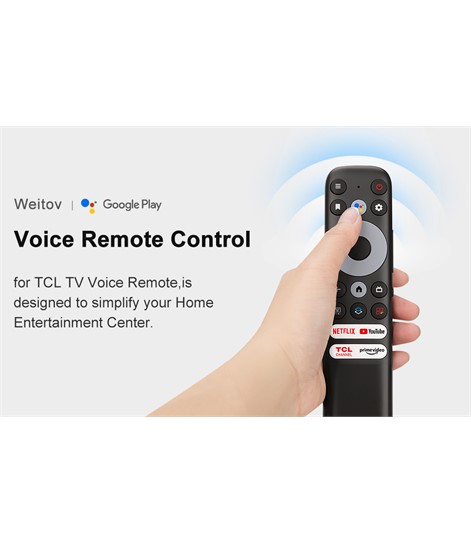 TCL RC902N FMR1 with Google Assistance (Voice Function), for TCL Android Smart LED TV.