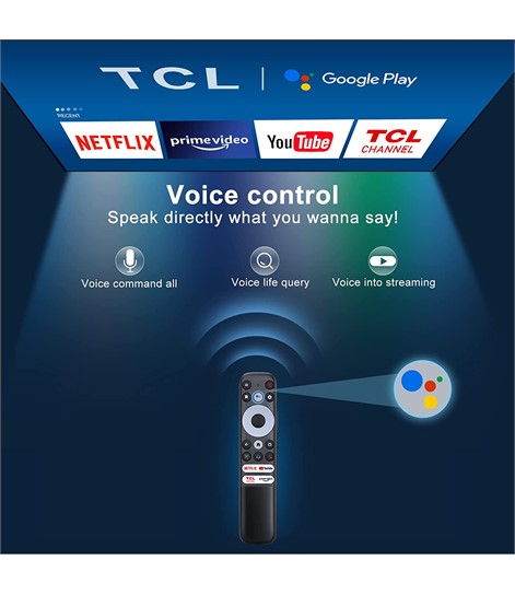 TCL RC902N FMR1 with Google Assistance (Voice Function), for TCL Android Smart LED TV.