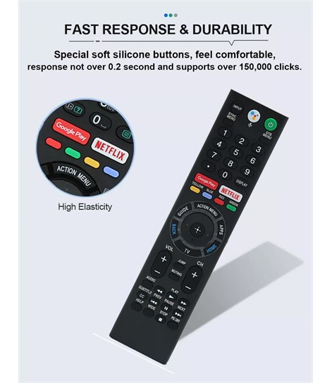 RC No. RMF-TX310U Replacement for Sony Smart LED TV Remotes