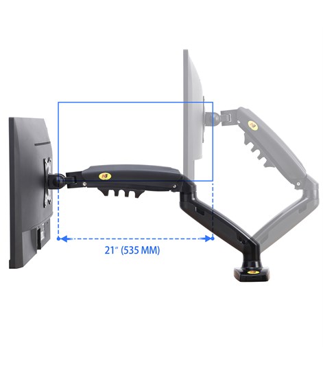 NB F80 - Gas Strut Desktop Monitor Mount 2-9kg