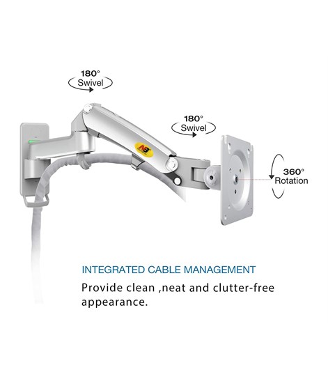 NB F300 Gas Strut Flexi Wall Mount for 24" to 35" 