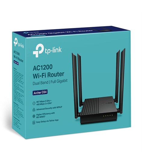 TP-LINK Archer C64 AC 1200 Full Gigabit Wi-Fi Router