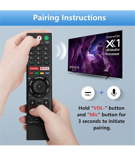 RC No. RMF-TX200P, Replacement For Sony Smart LED TV Remotes