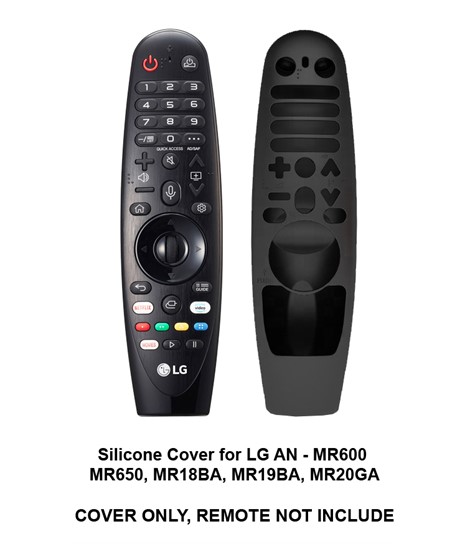 BLACK Silicone Cover for LG MR19, MR20 Remote