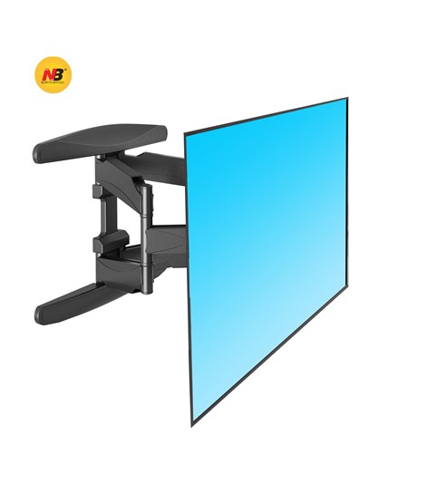 NB P65 New Full Motion Cantilever Wall Mount For 55" To 85" LCD/LED TV Up To 68.2 Kg.