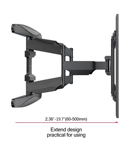 NB P65 New Full Motion Cantilever Wall Mount For 55" To 85" LCD/LED TV Up To 68.2 Kg.