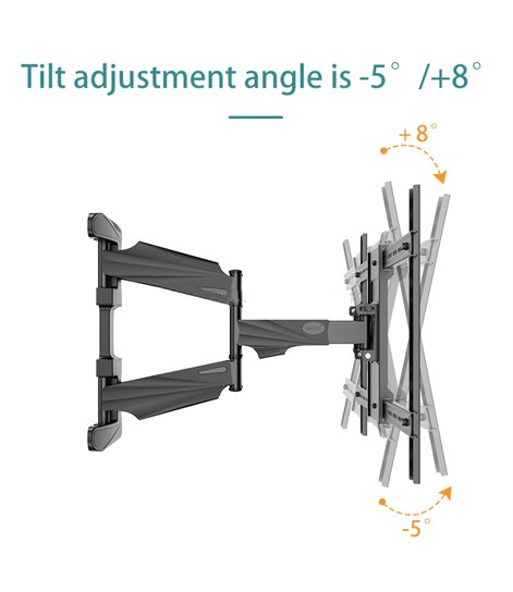 Kaloc S8 New Full Motion Cantilever Wall Mount For 32" To 55" LCD/LED TV Up To 31.8 Kg.