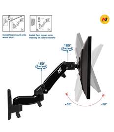 NB F150 Gas Strut Flexi Wall Mount For 17" To 35" Monitors