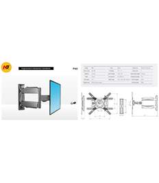 NB P40 New Full Motion Cantilever Wall Mount For 32" To 60" LCD/LED TV Up To 31.8 Kg.