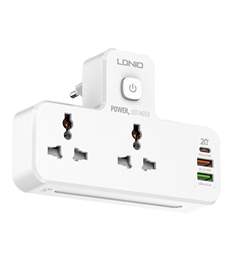 LDNIO SC2311 20W 3-Port USB Charger Extension Power Strip with Night Lamp