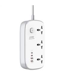 LDNIO SC3416 Extension Socket 3socket 65w PD3.0 + 60W QC3.0 Fast Charge Power 3250W-Line Cable 2m SC