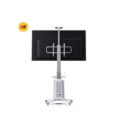 NB TW85 White Heavy Duty TV Cart Flooring Stand