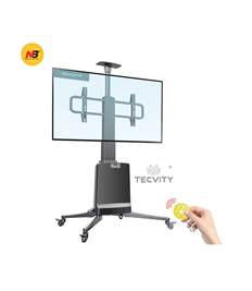 NB TW85 Black Heavy Duty TV Cart Flooring Stand