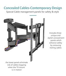 Kaloc S8 New Full Motion Cantilever Wall Mount For 32" To 55" LCD/LED TV Up To 31.8 Kg.